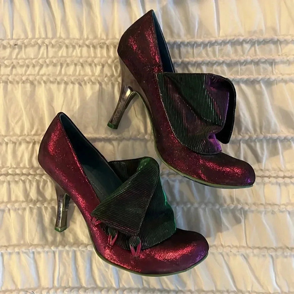 Irregular Choice Alice In Wonderland Limited Edition Purple And Green Pumps - Picture 2 of 7